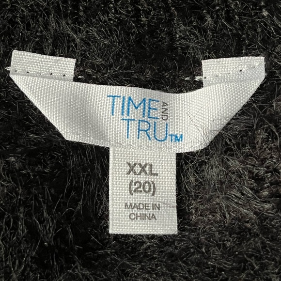 Time and Tru Fair Isle Sweater Black Multicolor Size XXL (20) - Picture 7 of 10